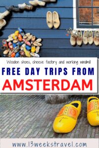 Best Family travel to Amsterdam | picture of yellow wooden shoes